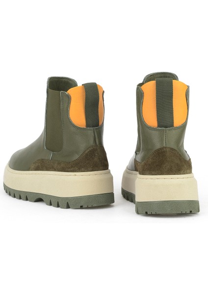 , Kadın Hakiki Deri Bot 1531020Z19402 Haki modelleri