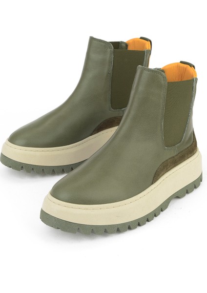 , Kadın Hakiki Deri Bot 1531020Z19402 Haki indirimleri