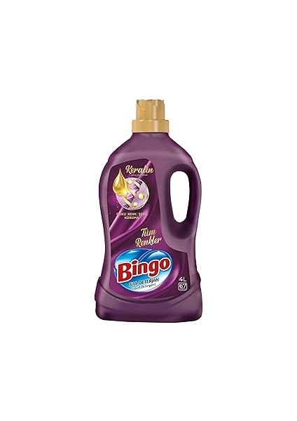 Bingo Keratin Tüm Renkler Svı Deterjan 4 L (67 Yıkama)