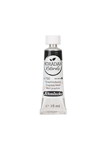 Schmincke Horadam Aquarell Naturals Vegan Suluboya 15 ml Tüp 730 Graphite Black