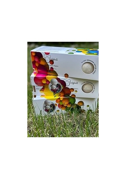 Woolyball Yün Kurutma Topu, 3'lü Paket, XL/7CM/50GR,%100 Organik Koyun Yünü