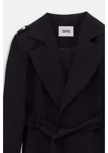 Apoletli Kuşaklı Ceket Pantolon Takım fırsatları