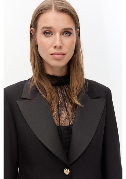 Saten Yakalı Blazer Takım modelleri