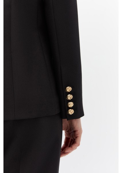 Saten Yakalı Blazer Takım