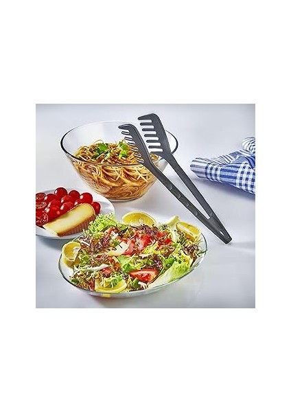 Rotanev Pratik Yanmaz Yapışmaz Yüksek Isıya Dayanıklı Sert Plastik Makarna ve Salata Servis Maşası