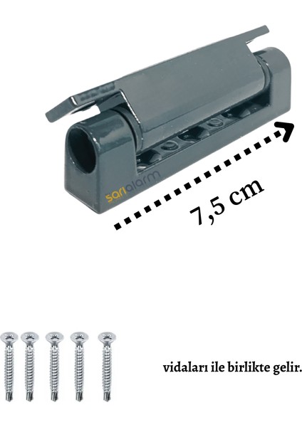 Sarıalarm Pvc ( Pimapen ) Pencere Menteşesi 75MM Antrasit Gri fiyatları