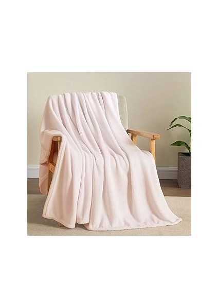 Mulberry Wellsoft Tek Kişilik Battaniye Sıcak Battaniye Tv Dekor Battaniyesi 100X170 Krem