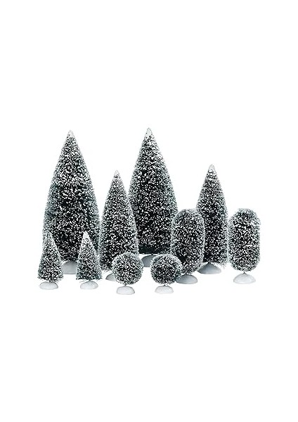 Department 56 Köyler Için Aksesuarlar Çanta-O-Frosted Topiaries Ağacı