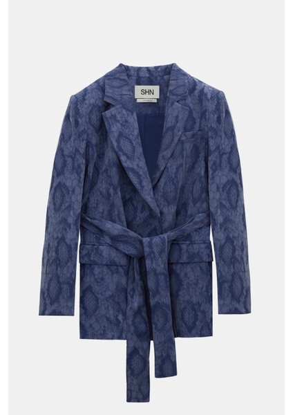 Lyocell Yılan Desenli Ceket Pantolon Takım modelleri