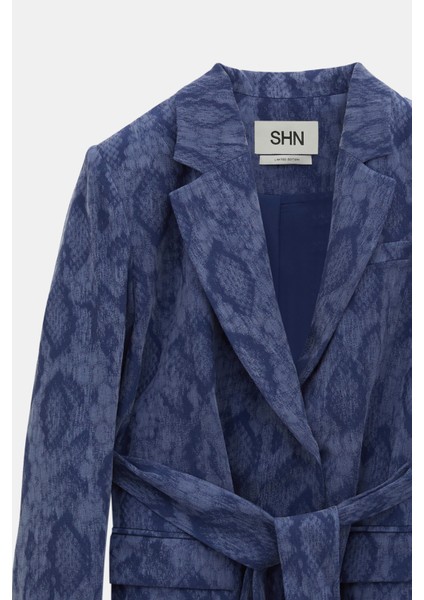 Lyocell Yılan Desenli Ceket Pantolon Takım fırsatları