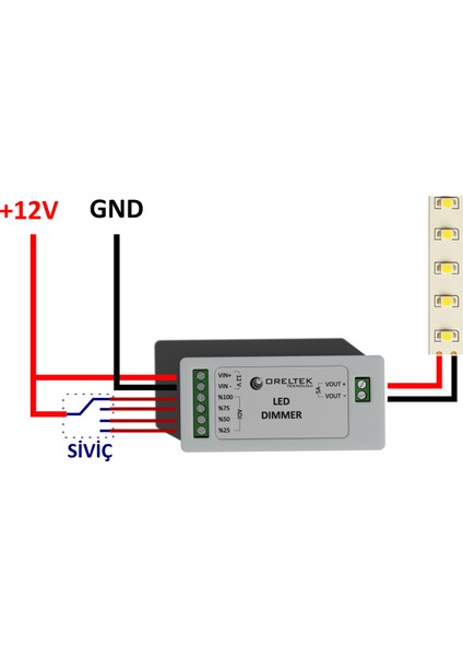 ORELTEK Kademeli LED Dimmer Modülü – 12V Aydınlatmalar Için Akıllı Parlaklık Kontrolü fırsatları