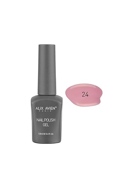 Alix Avien Uv Kalıcı Gül Kurusu Oje 24 - Gel Polish- 12 ml