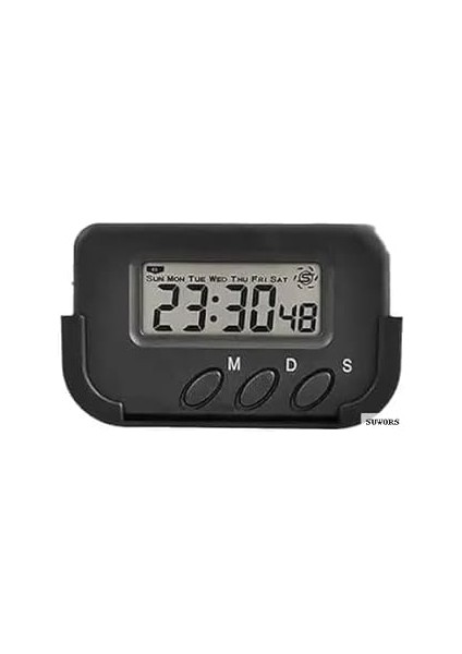Suwors Dijital Masa Saati – Alarm, Kronometre, Pomodoro Zamanlayıcı, Kompakt Tasarım, Öğrenci