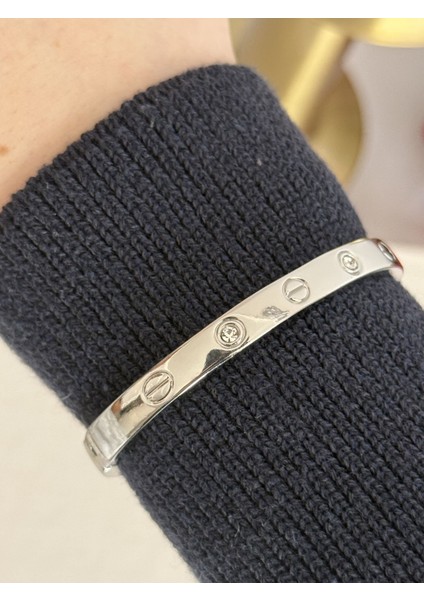 Silver Taş Detaylı Kelepçe Bileklik fiyatları