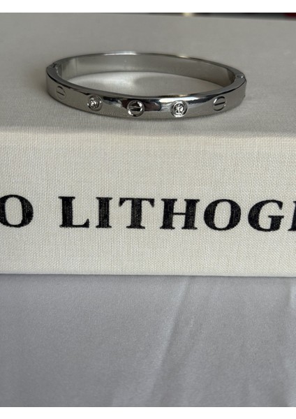 Silver Taş Detaylı Kelepçe Bileklik modelleri