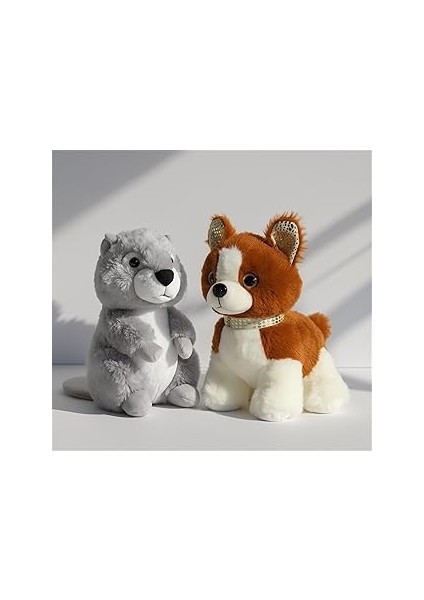 Neşeli Peluş Kankalar 2'li Peluş Oyuncak Seti, Yumuşak Polyester, 25-45 Cm, Ce Sertifikalı, 6 Farkl