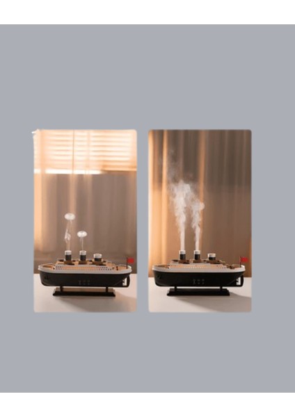 Ultra Sessiz Titanik Gemi LED Işıklı Aroma Difüzörü Oda Nemlendirici fırsatları