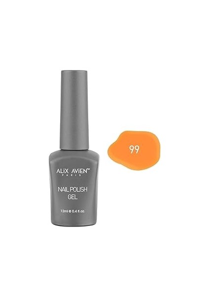 Alix Avien Sarı Kalıcı Oje 99-Yoğun Renk Veren Oje 12 Ml-Nail Uv Gel Polish 99