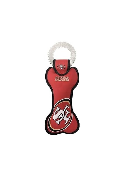 Nfl San Francisco 49ERS Squeaker ile Diş Köpek Römorkör Oyuncak. Sağlıklı Eğlence, Diş Çıkarma ve T
