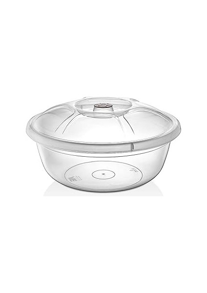 Şeffaf Plastik Hamur Leğeni, Kapaklı, (15 Li̇tre)