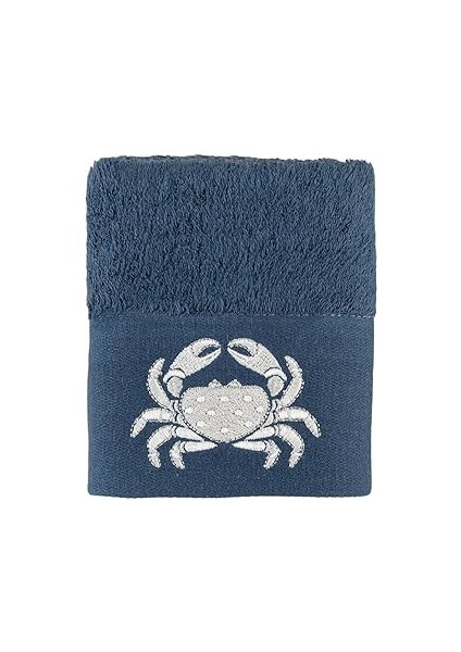 Chakra Aron Nakışlı El Havlusu 30X50 Cm, Marin