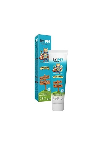 Bypet Kedi Multivitamin Takviyesi, Bağışıklık Destekleyici Macun, 100 Gram