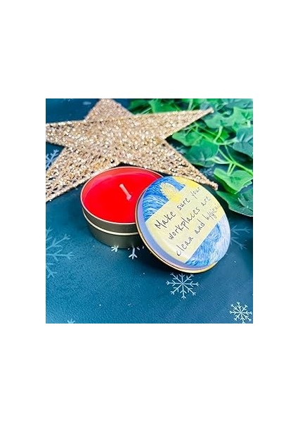 Giftmoda Van Gogh Tasarımlı Kokulu Teneke Mum (Kırmızı)