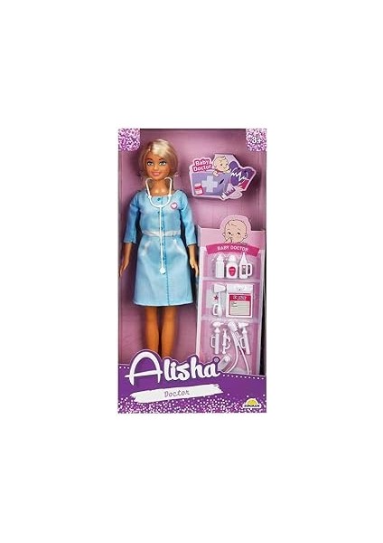 3383 Sun-Rst-Sis-Alisha Minik Doktor Bebek Aksesuarlı Set 29CM 2A -