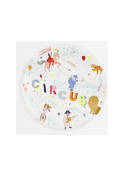 Meri Meri - Circus Dinner Plates - Sirk Tabaklar (L) (X8)