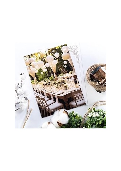 Bimotif Söz, Nişan, Düğün Kartı, Not Yazılabilir, Davet Masası, 12X17 cm 5 Adet