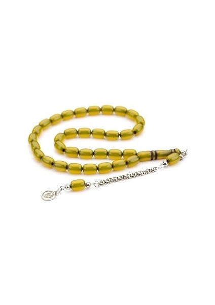 Tesbi̇hkenti̇ Yeşili En Güzeli Kapsül Güzel Çekimli Toz Kehribar Tesbih