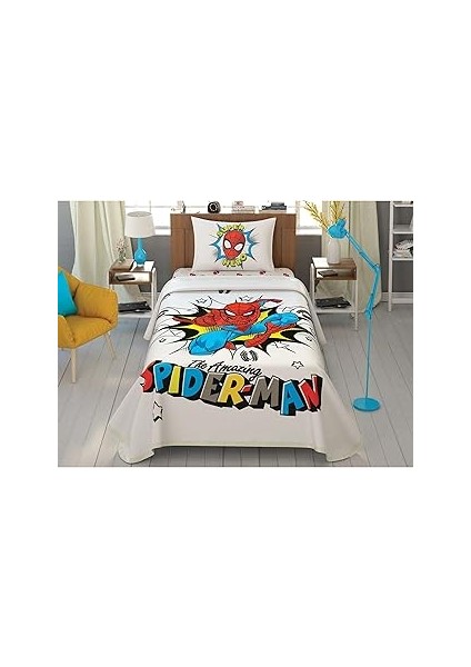 Taç The Amazing Lisanslı Karakter BASKILI%100 Pamuk Pike Takımı, Çok Renkli, Tek K