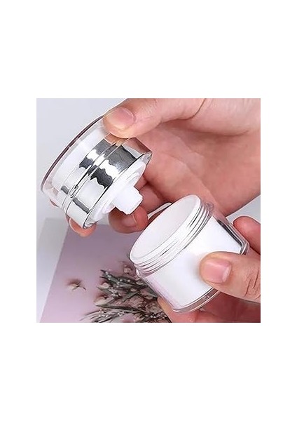 Safestore 30 ml Krem Kutusu Kozmetik Kavanoz Akrilik Krem Doldurulabilir Vakumlu Şişe Basın Stili K