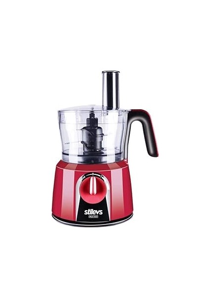 Stilevs Maxi Chef Mutfak Robotu - Kırmızı-Siyah