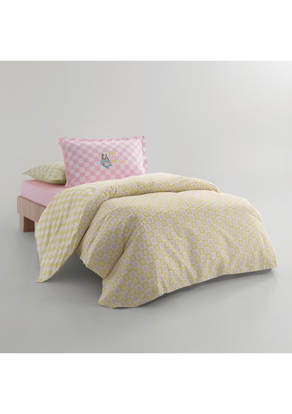 Daisy Ranforce Tek Kişilik Nevresim Takımı - Sarı