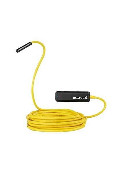 Bluefire Wifi Yılan Kamera 10 mt Sarı Sert Tel 1200 Piksel 2mp Endoskop