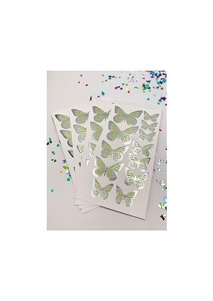 Artikel Gümüş Yaldızlı Parti Süsü, Dekorasyon ve Balon Süsleme 48 ADET,PM-996