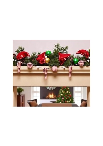 Yilbaşi Kumaş Garland Top ve Baston Şekerli̇ 180CM AST7158