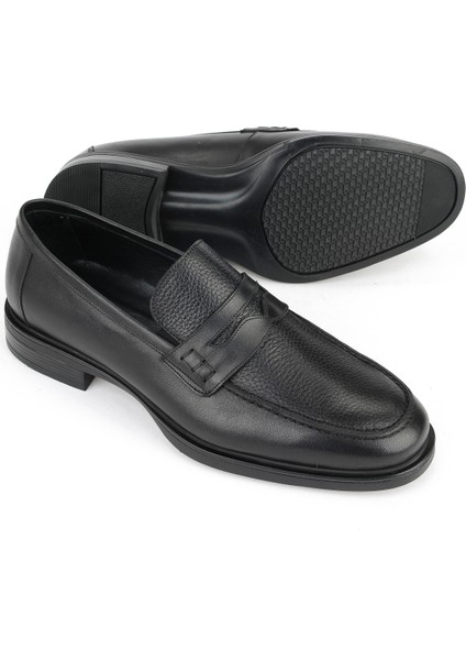 , Erkek Hakiki Deri Ayakkabı 153745Z27650 Siyah fırsatları