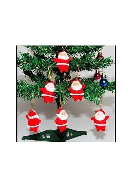 Yenigeldi 6 Adet Noel Baba Yılbaşı Ağacı Süsü, Kırmızı