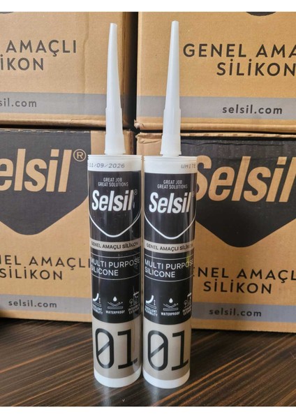 2’li Beyaz Silikon Seti – Hızlı ve Dayanıklı Yapışma