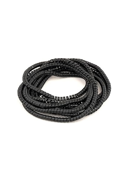 Spelt Şarj Aleti Kablosu Kablo Kordon Koruyucu Spiral Sarma Kılıf Koruma (Siyah)