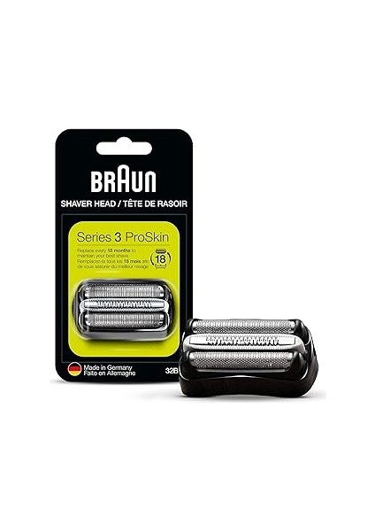 3 Serisi Tıraş Makinesi Yedek Başlığı 32B (Siyah)