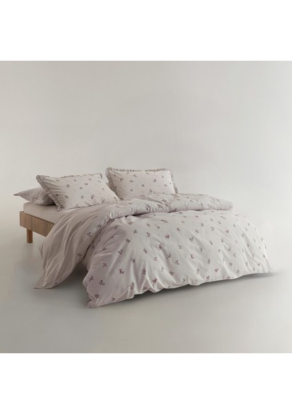 Piave Ranforce Çift Kişilik Nevresim Takımı - Ekru