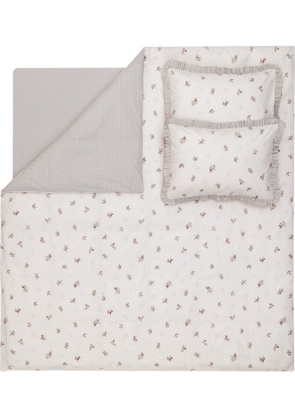 Piave Ranforce Çift Kişilik Nevresim Takımı - Ekru