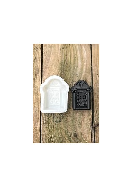 Rufus Mezar Taşı Geyik Boynuzu Desenli Mum Kalıbı (Silikon) (1 Adet)