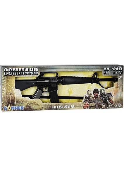 Gonher Model Komando Tüfeği M-134 Oyuncak Uzun Namlulu Silah Kapsül Patlatan Silah Pubg M4A1 Silah