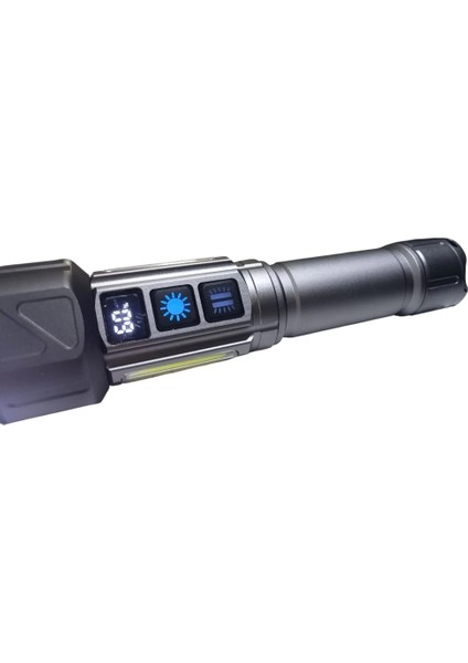 Gold-Police GP-282 Uzun Menzilli Güçlü Şarjlı 10000 Lümen El Feneri 11 Mod Çakar Işıklı Kırmızı-Mav fırsatları