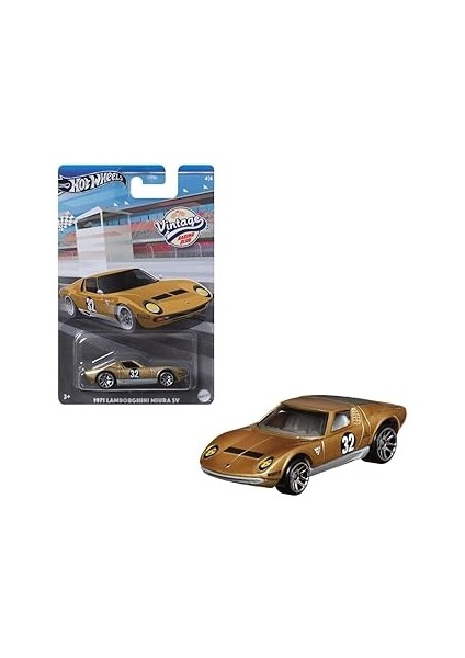 Hot Wheels Vıntage Temalı Arabalar HRT81-HRV03 04/06 Racing Club 1971 Lamborghini Miura Sv