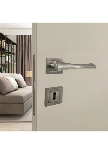 Proline Inox Kare Rozetli Oda Kapı Kolu